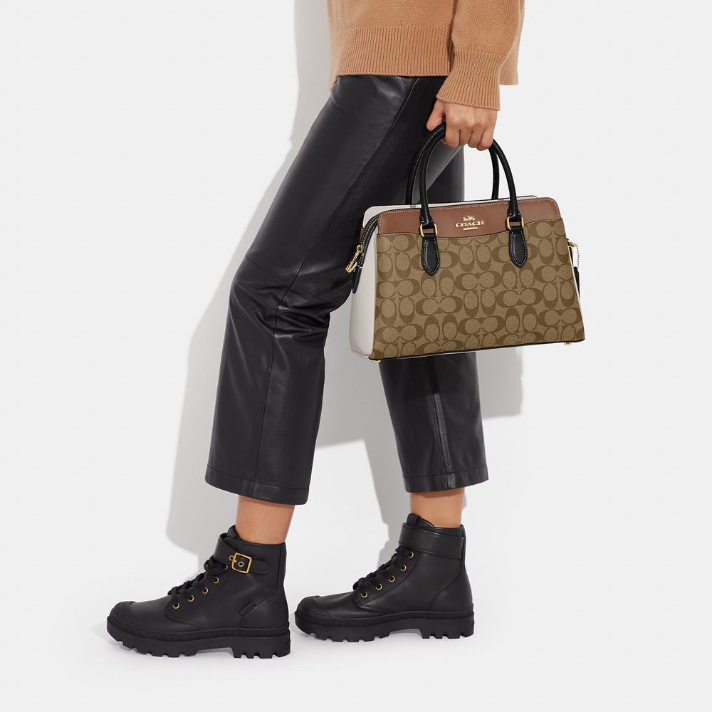 NWT Coach Outlet Darcie Carryall In Colorblock Signature Canvas - Picture 7 of 7